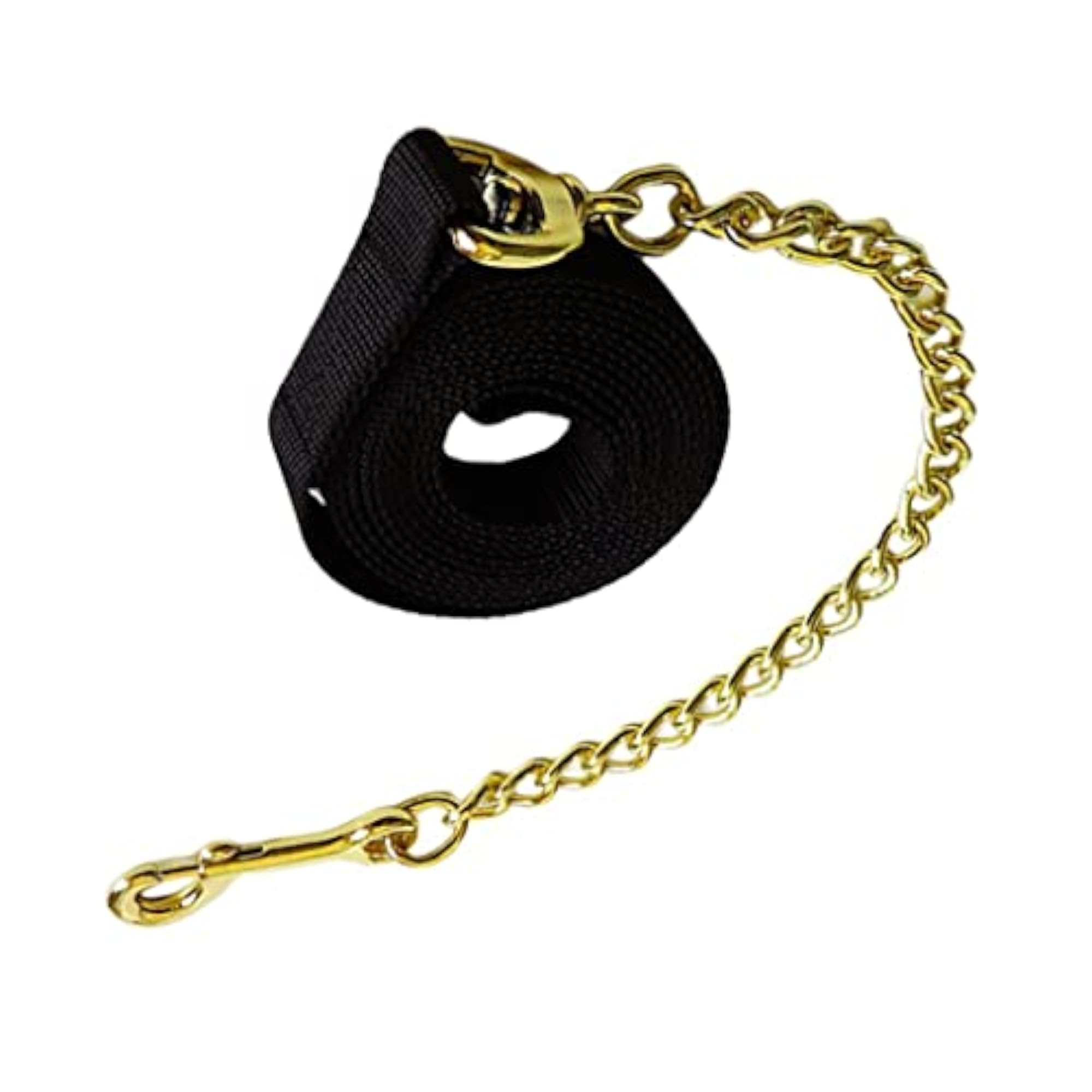 Copper Equestrian Horse Lead Rope with Grip Chain